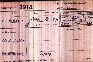 Medal Index Card