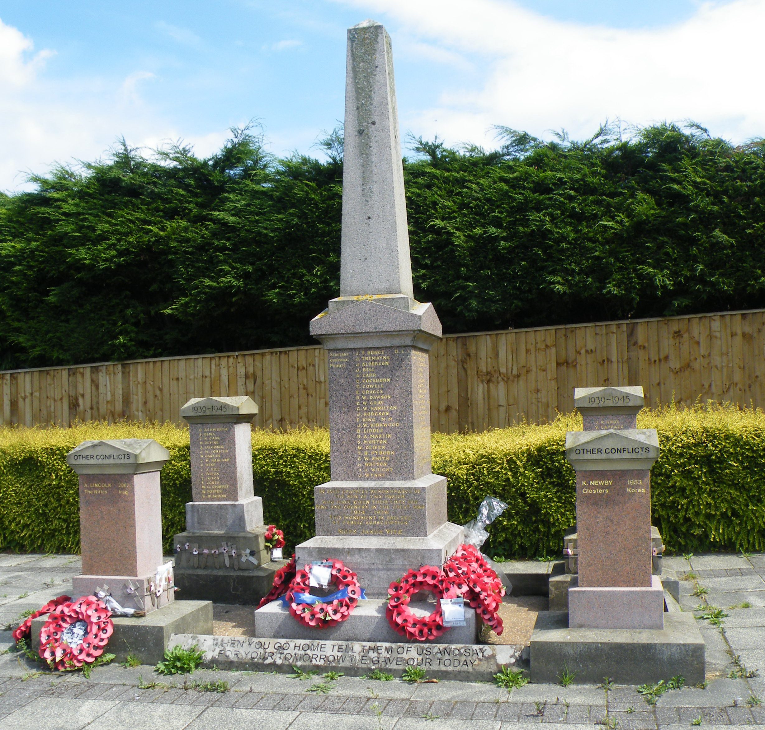 Pillars 1939-45 St. Mary Magdalene Churchyard - NEWMP